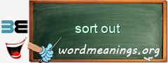 WordMeaning blackboard for sort out